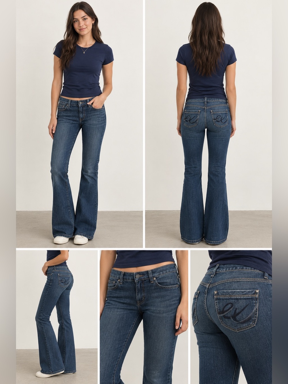 Express Stella Women's Y2K Bootcut Low Rise Dark Wash DenimJeans 35x30 Retro